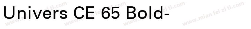 Univers CE 65 Bold字体转换